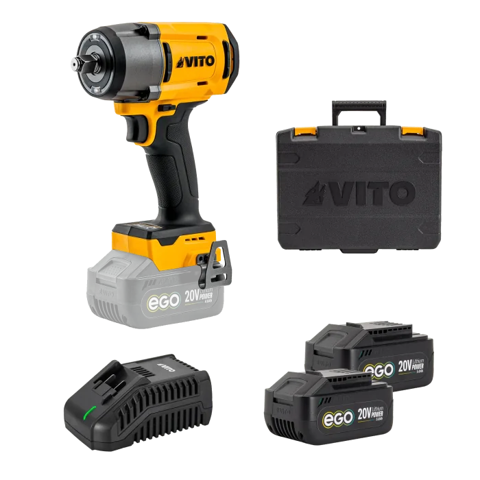 VITO 20V kit chave de impacto brushless 1/2" 1180nm + 2xbat+carregador PACK11
