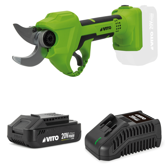 VITO 20V tesoura de poda brushless + 1xbat+carregador PACK1GARDEN