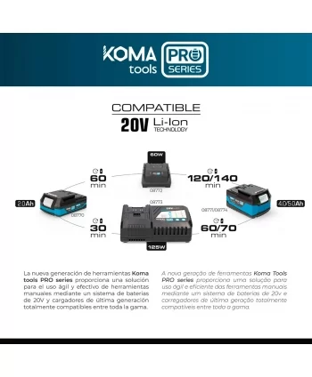 KOMA TOOLS bateria 2.0AH 08770