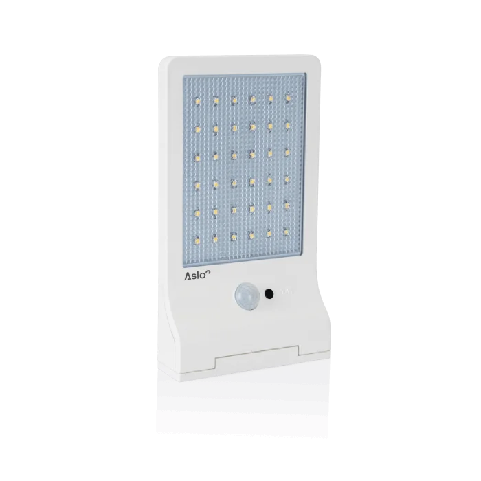 ASLO aplique led solar c/sensor 3W 6000K branco ASLSS360B